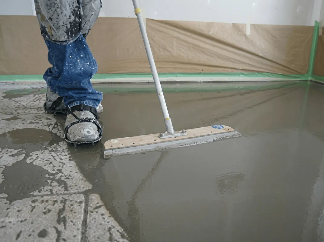 Uneven floor being professionally repaired in Nashua, NH